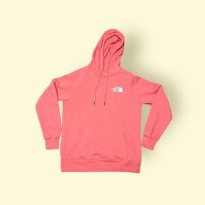 North Face women’s hoodie small jacket pull over with logo pink and white